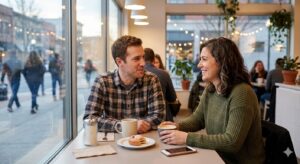 Dicas de segurança para o primeiro encontro com uma mulher que você conheceu online jantando (1)